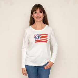 Silver Bait Fishing T-Shirt Women's Size XL White With Graphic